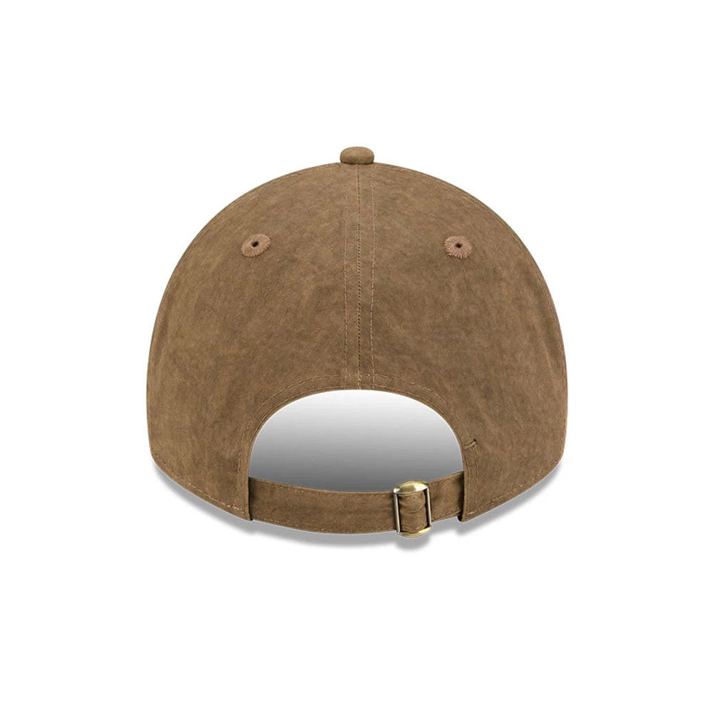 Pictured is this MLB Utility Linen New York Mets 9TWENTY A-Frame cap in open brown. 6