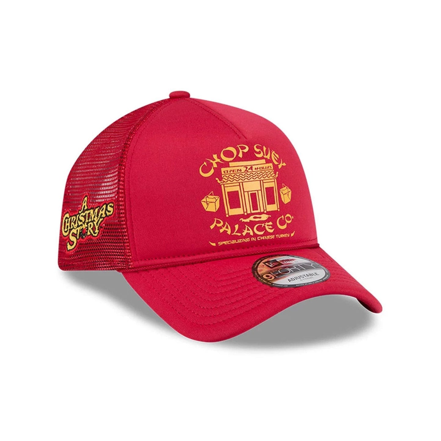 Pictured is this Warner Brothers A Christmas Story 9FORTY A-Frame Trucker cap in red. 1