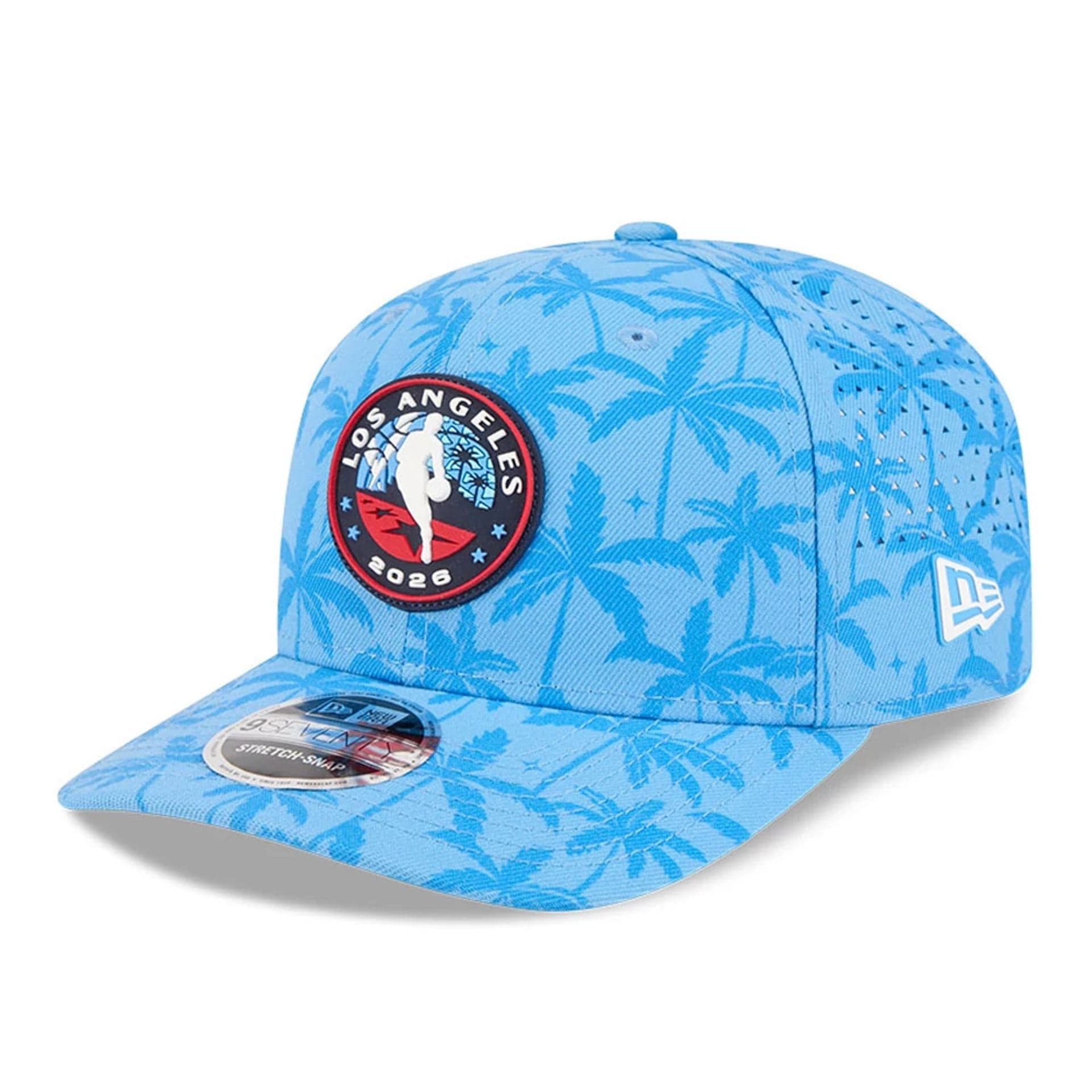 Pictured is this NBA All Star Game 2026 Logo 9SEVENTY Stretch Snap cap in blue. 1