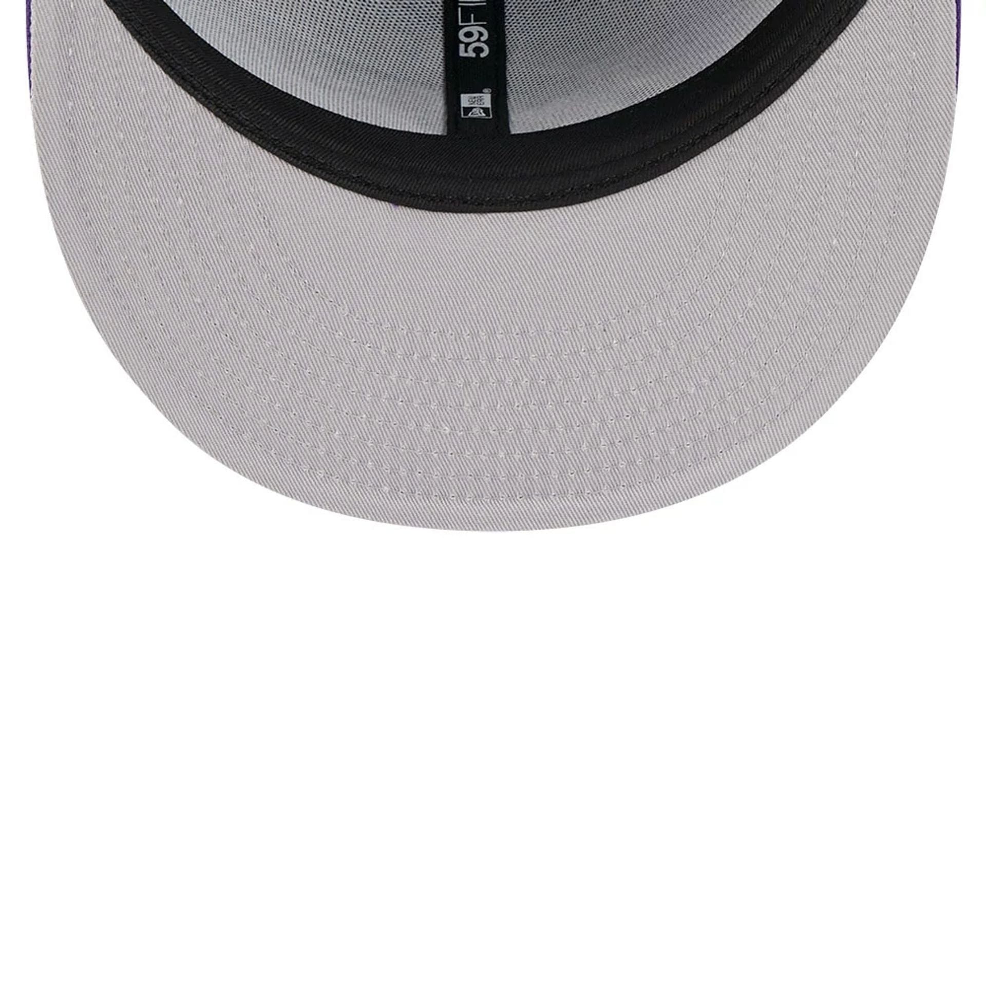 Pictured is this NBA All Star Game 2026 LA Lakers 59FIFTY Fitted cap in purple. 2