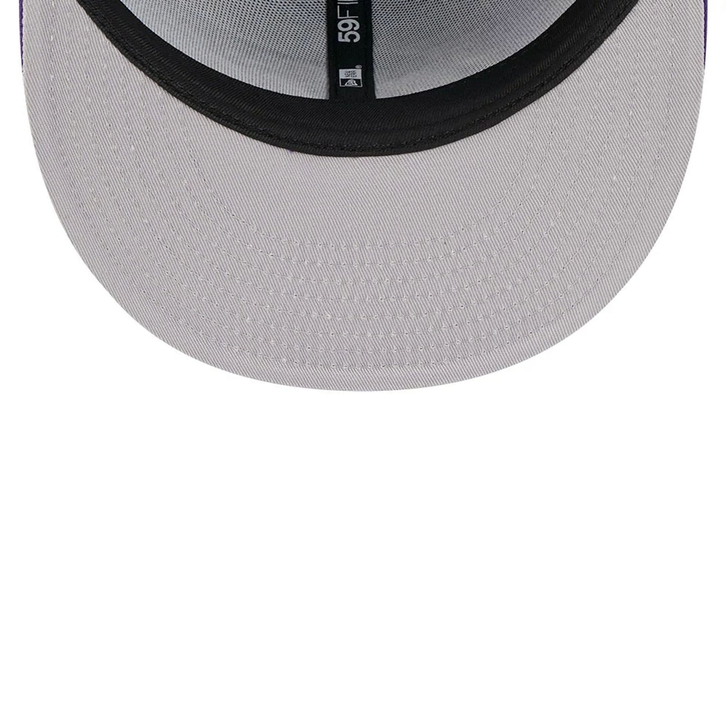 Pictured is this NBA All Star Game 2026 LA Lakers 59FIFTY Fitted cap in purple. 2