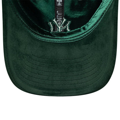 This is a New York Yankees MLB Velour Dark Green 9TWENTY Bow Back Adjustable Cap 7