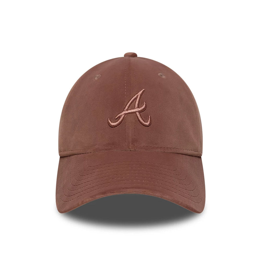 This is a Atlanta Braves MLB Velour Pastel Pink 9TWENTY Bow Back Adjustable Cap 3