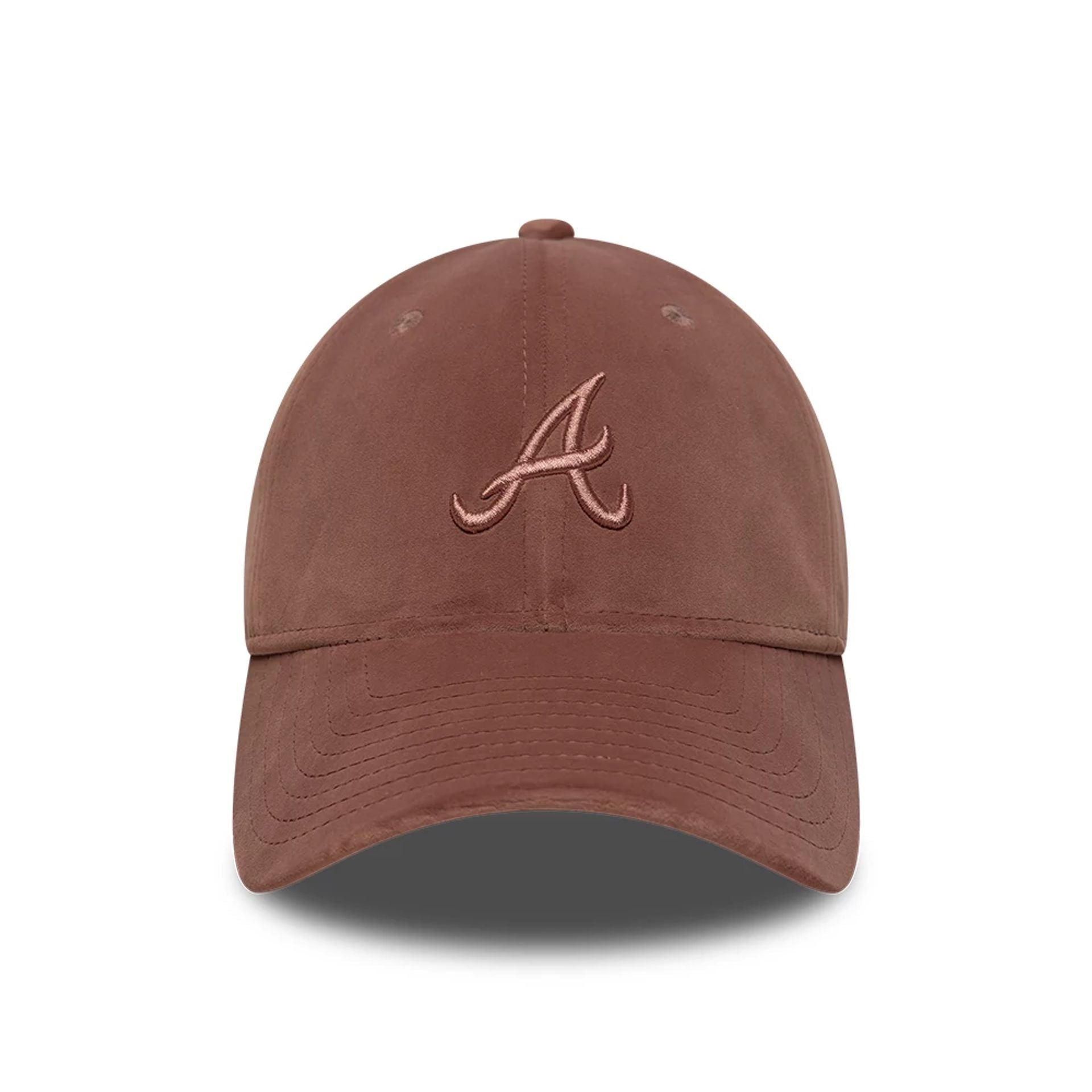 This is a Atlanta Braves MLB Velour Pastel Pink 9TWENTY Bow Back Adjustable Cap 3