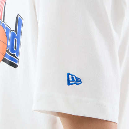 The model is wearing this Space Jam 2 X NBA New York Knicks T-Shirt in white. 4