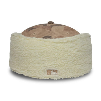 Pictured is this MLB Cord LA Dodgers Downflap 59FIFTY Fitted cap in light beige. 5
