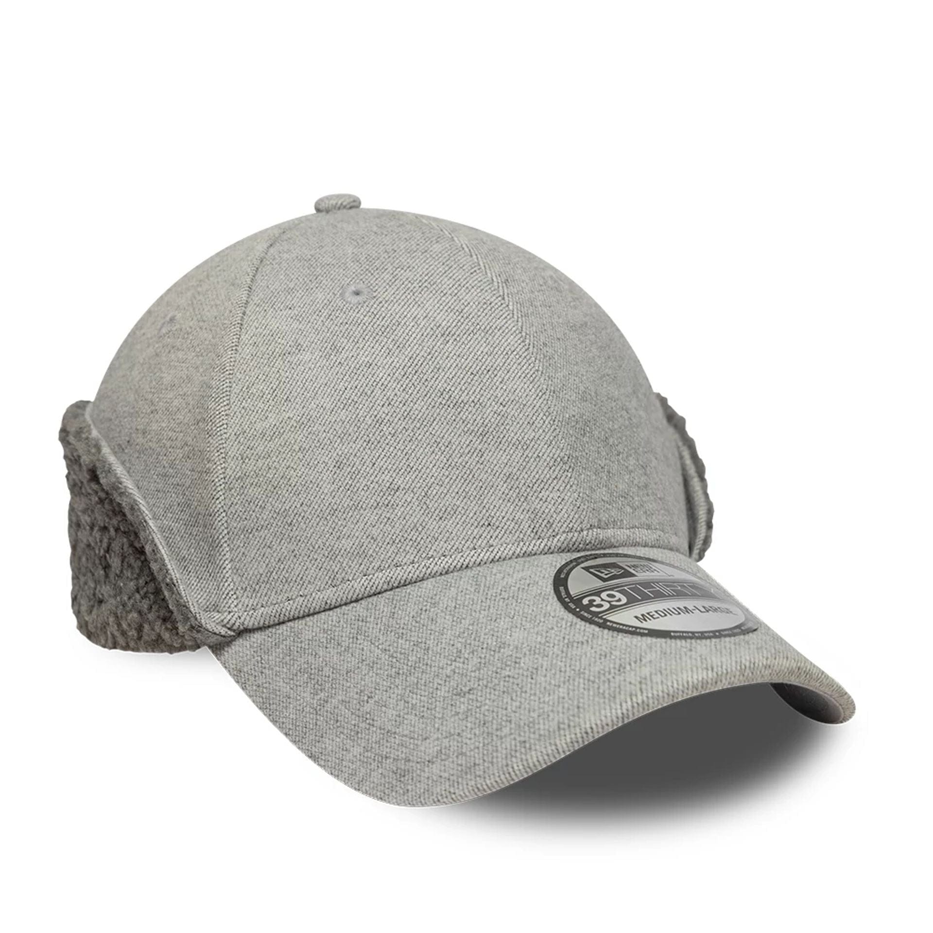Pictured in this New Era Grey 39THIRTY Downflap Stretch Fit Cap 4