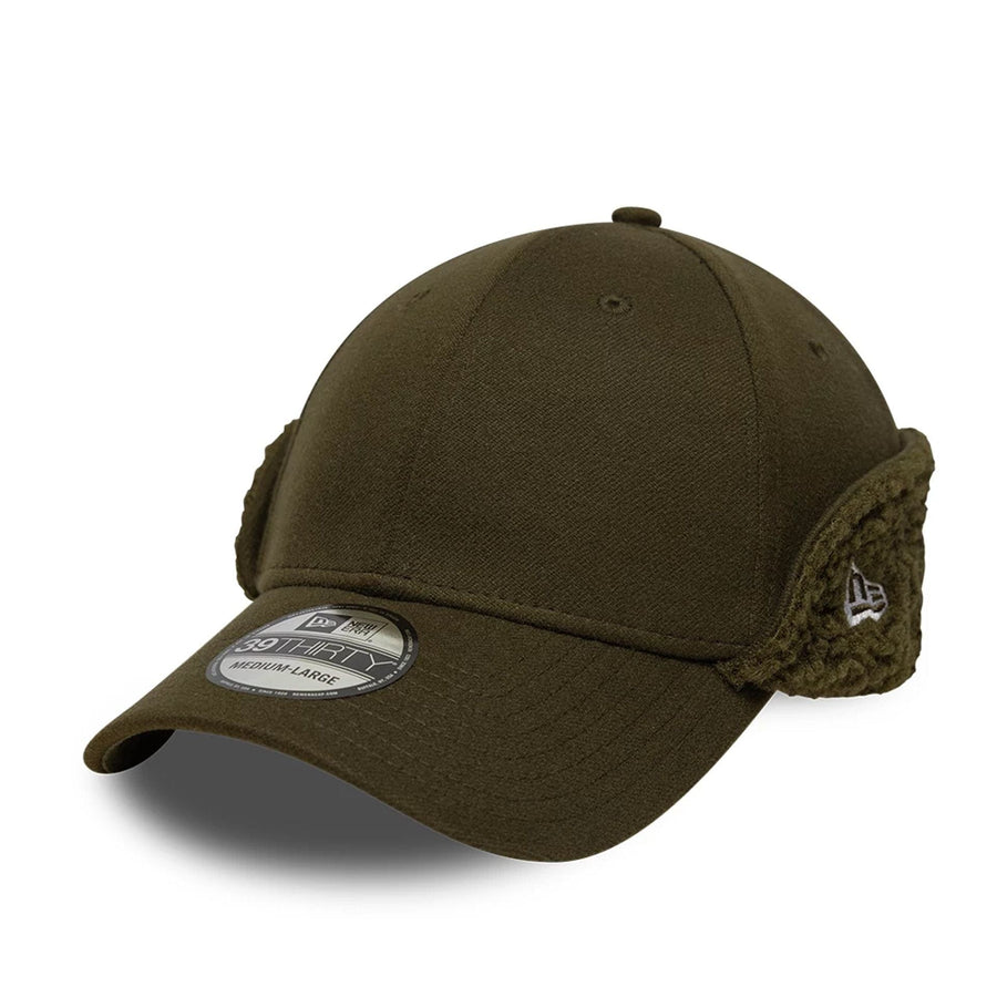 Pictured in this New Era Green 39THIRTY Downflap Stretch Fit Cap 1