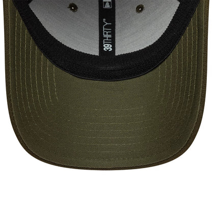 Pictured in this New Era Green 39THIRTY Downflap Stretch Fit Cap 7