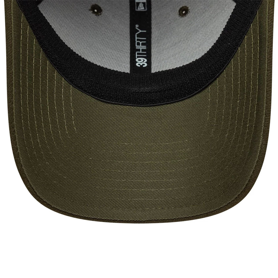 Pictured in this New Era Green 39THIRTY Downflap Stretch Fit Cap 7