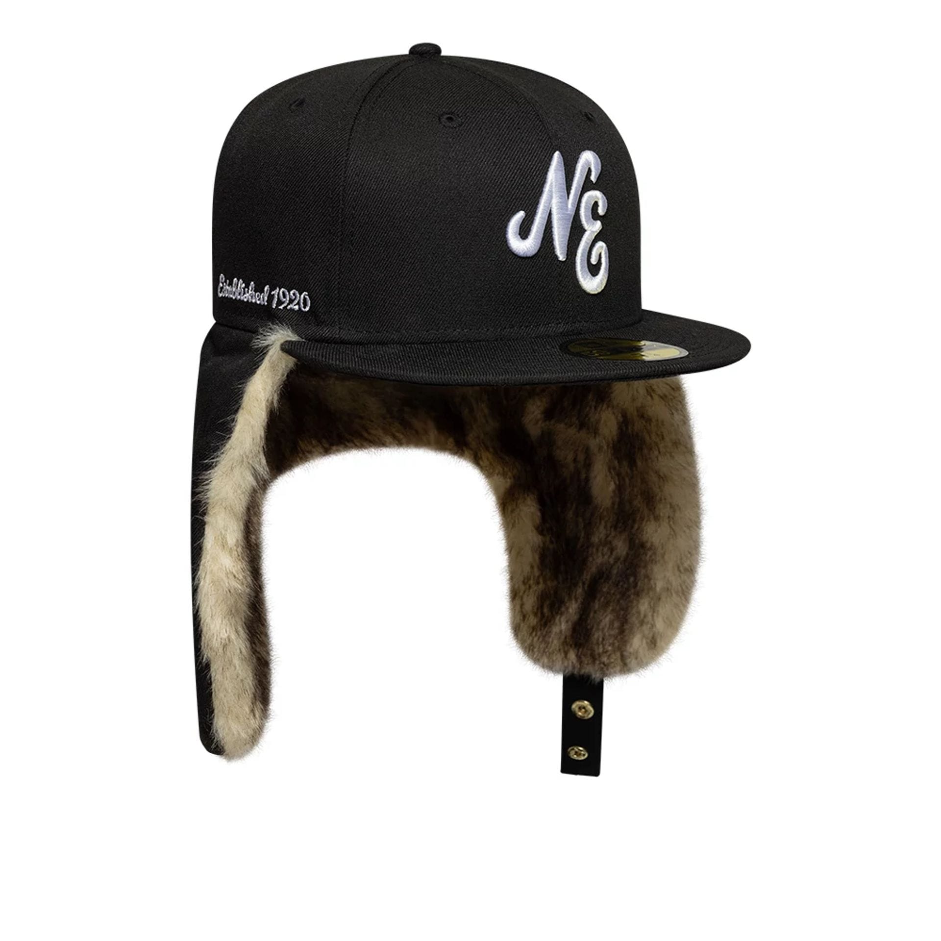Dogear Records Schwarz - Cap Leder Dogear Kunstpelz 59FIFTY Yankees NY Era New 8/1 7 59FIFTY ERA NEW × 応援グッズ