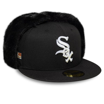Pictured is this MLB World Series Chicago White Sox Dogear 59FIFTY Fitted cap in black. 1