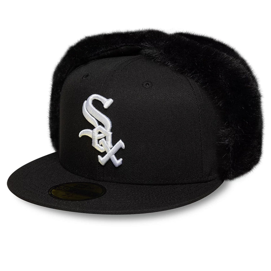 Pictured is this MLB World Series Chicago White Sox Dogear 59FIFTY Fitted cap in black. 4