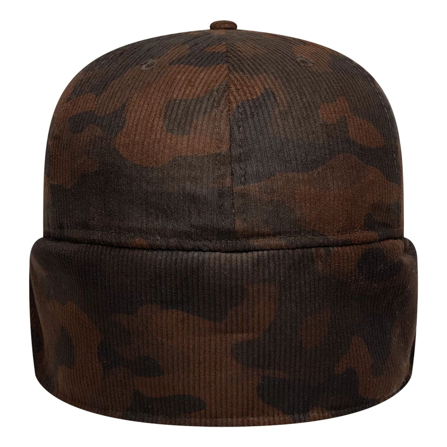Pictured is this New Era Cord Downflap 59FIFTY Fitted cap in dark brown. 10