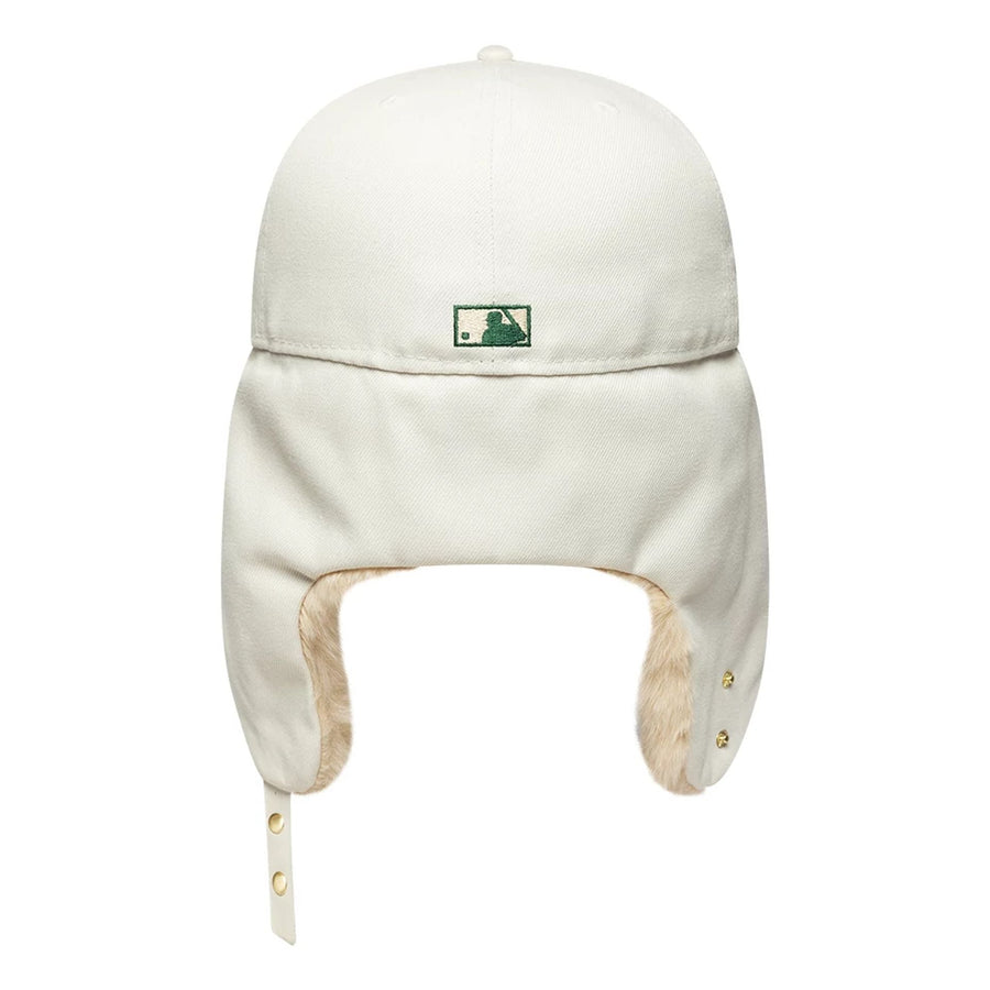 Pictured is this MLB World Series Oakland Athletics Dogear 59FIFTY Fitted cap in cream. 6