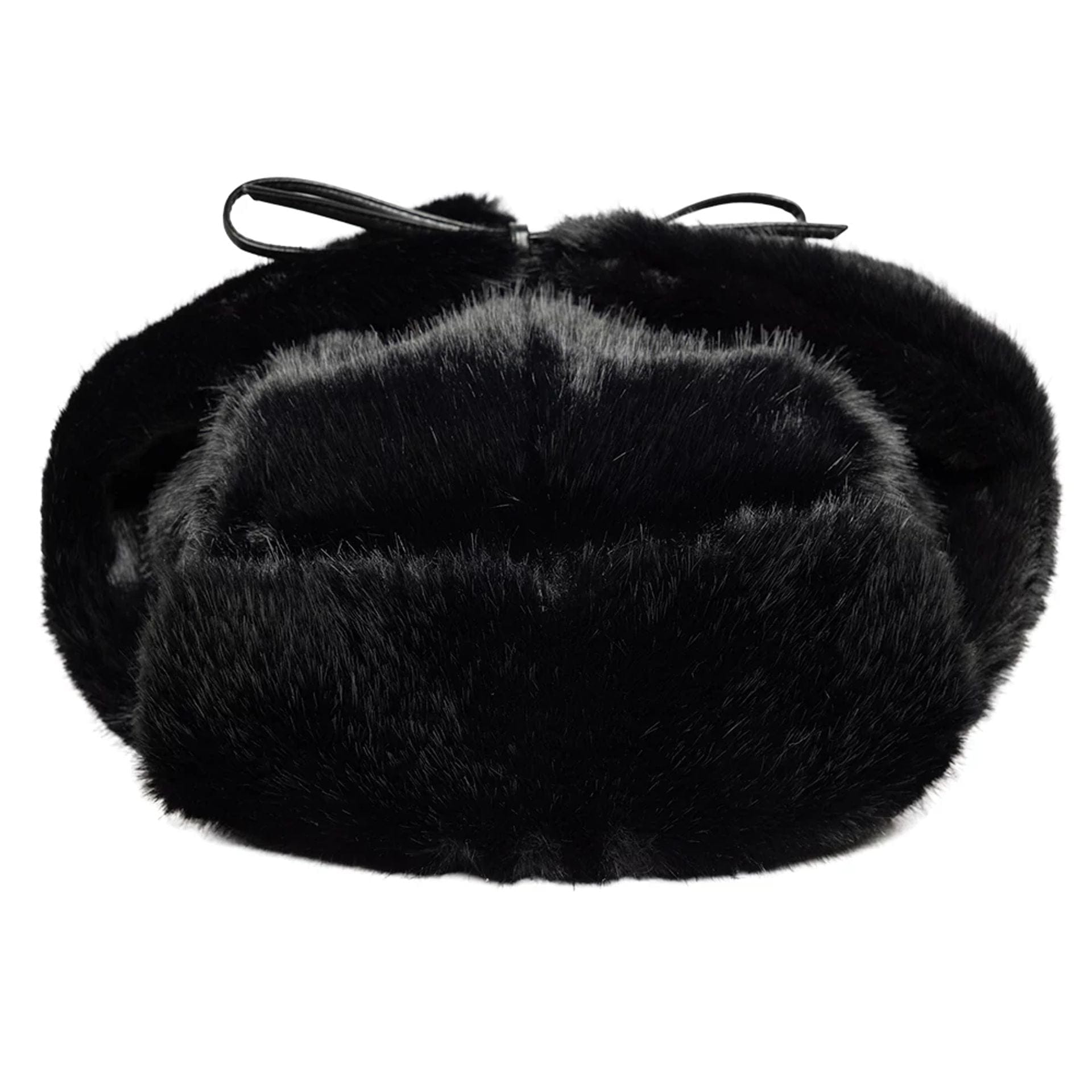 Pictured is this New Era Faux Fur Trapper hat in black. 3