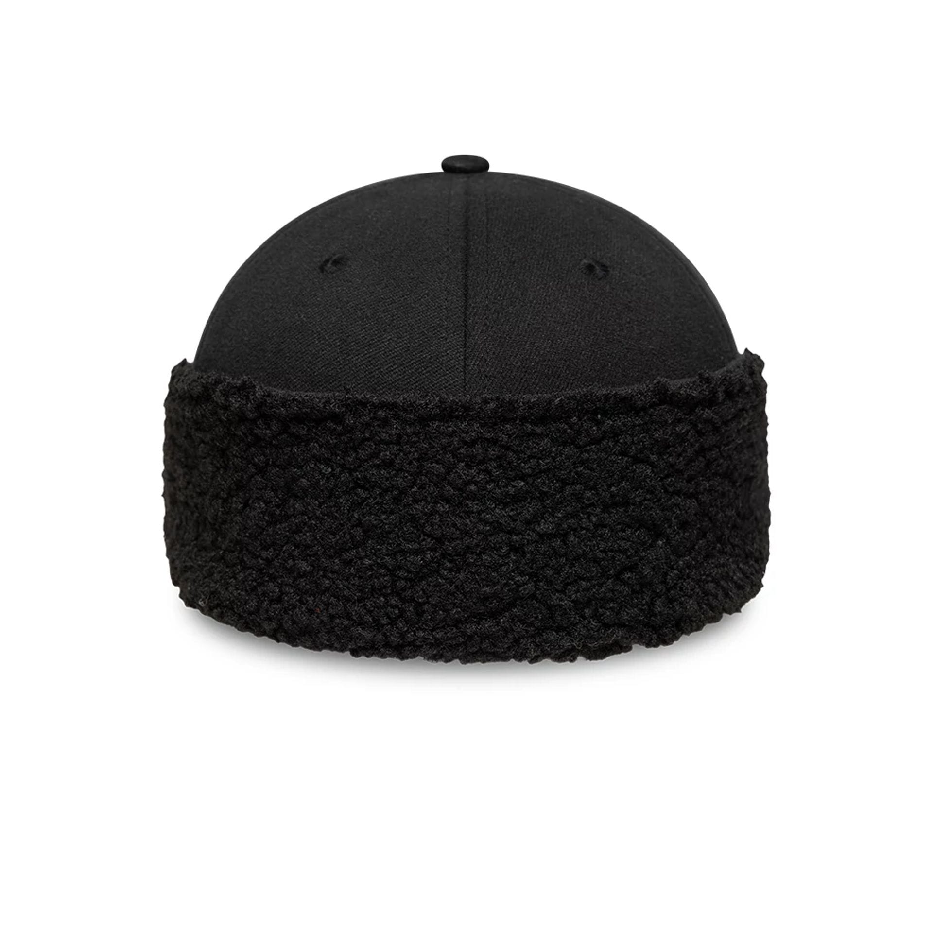 Pictured in this New Era Black 39THIRTY Downflap Stretch Fit Cap 2