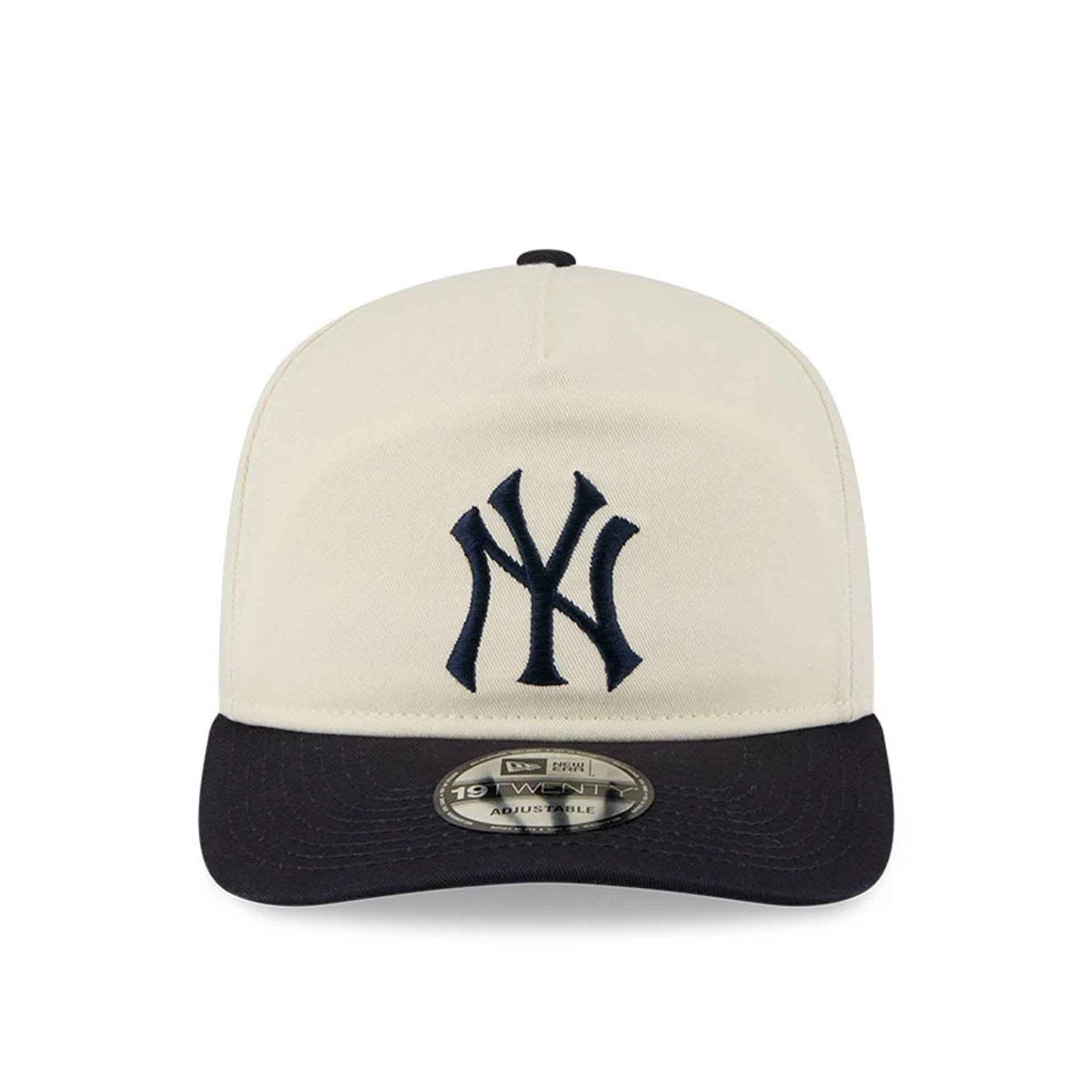 Pictured is this MLB 2 Tone Washed New York Yankees 19TWENTY cap in cream. 3