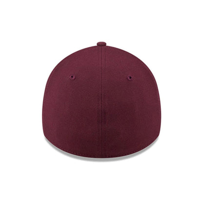 Pictured is this NFL Frosted Rust Las Vegas Raiders 39THIRTY Stretch Fit cap in dark red. 6