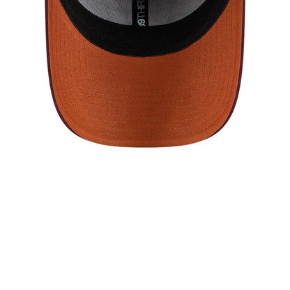 Pictured is this NFL Frosted Rust Las Vegas Raiders 39THIRTY Stretch Fit cap in dark red. 2