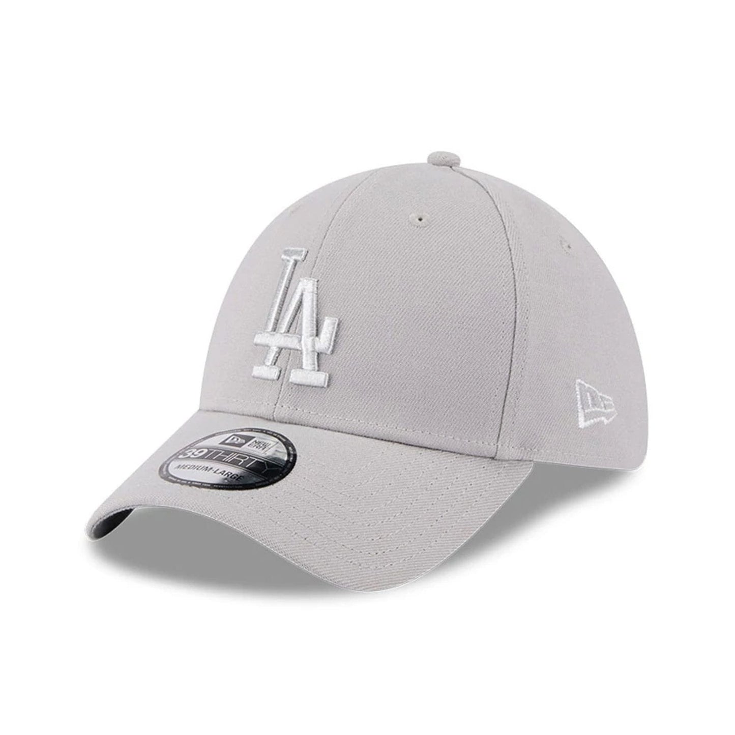 Pictured is this MLB Metallic LA Dodgers 39THIRTY Stretch Fit cap in grey. 1