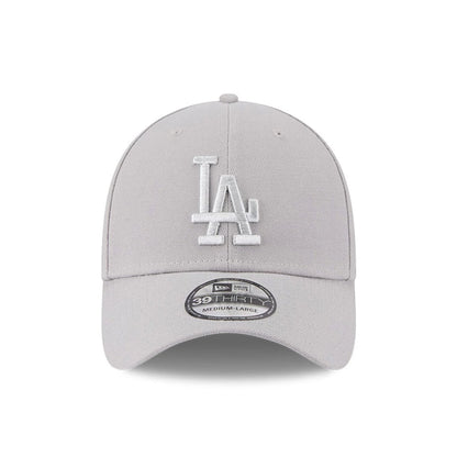 Pictured is this MLB Metallic LA Dodgers 39THIRTY Stretch Fit cap in grey. 2