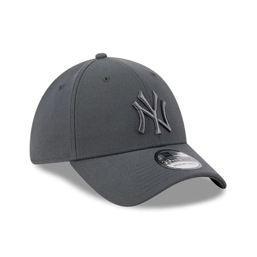 Pictured is this MLB Steel New York Yankees 39THIRTY Stretch Fit cap in charcoal. 3