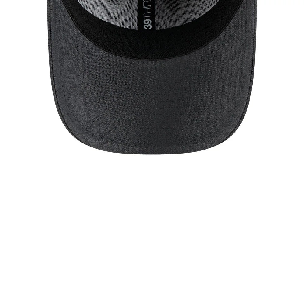 Pictured is this MLB Steel New York Yankees 39THIRTY Stretch Fit cap in charcoal. 5