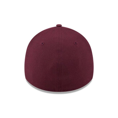 Pictured is this MLB Frosted Rust New York Yankees 39THIRTY Stretch Fit cap in dark red. 7