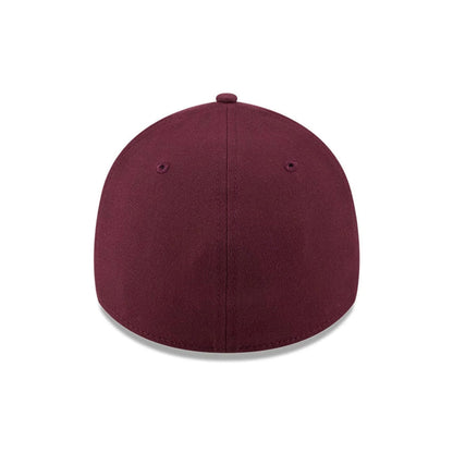Pictured is this MLB Frosted Rust New York Yankees 39THIRTY Stretch Fit cap in dark red. 7