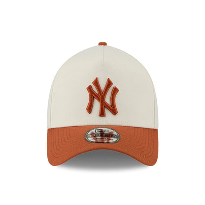 Pictured is this MLB Chrome New York Yankees 39THIRTY A-Frame Stretch Fit cap in burnt orange. 4