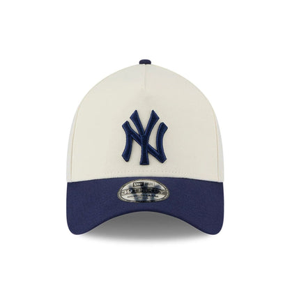 Pictured is this MLB Chrome New York Yankees 39THIRTY A-Frame Stretch Fit cap in Navy. 4