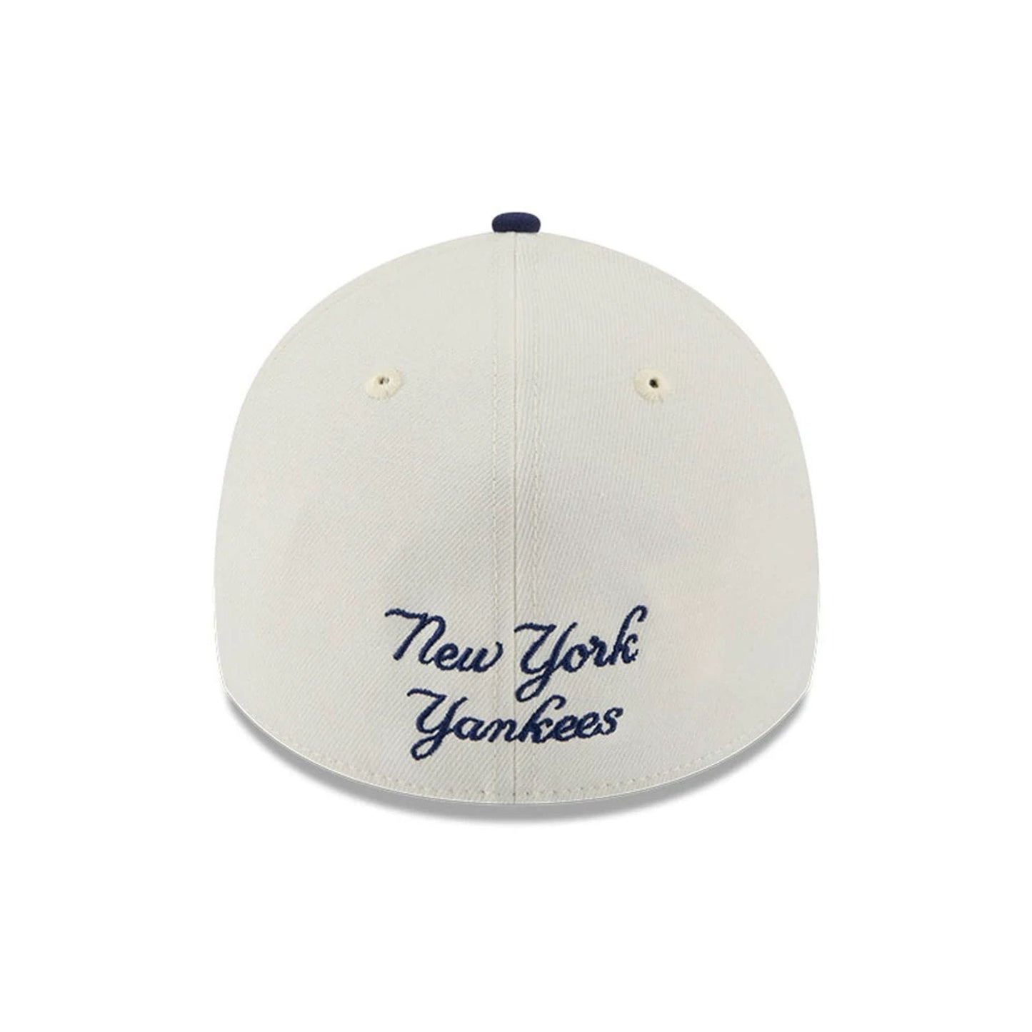 Pictured is this MLB Chrome New York Yankees 39THIRTY A-Frame Stretch Fit cap in Navy. 3