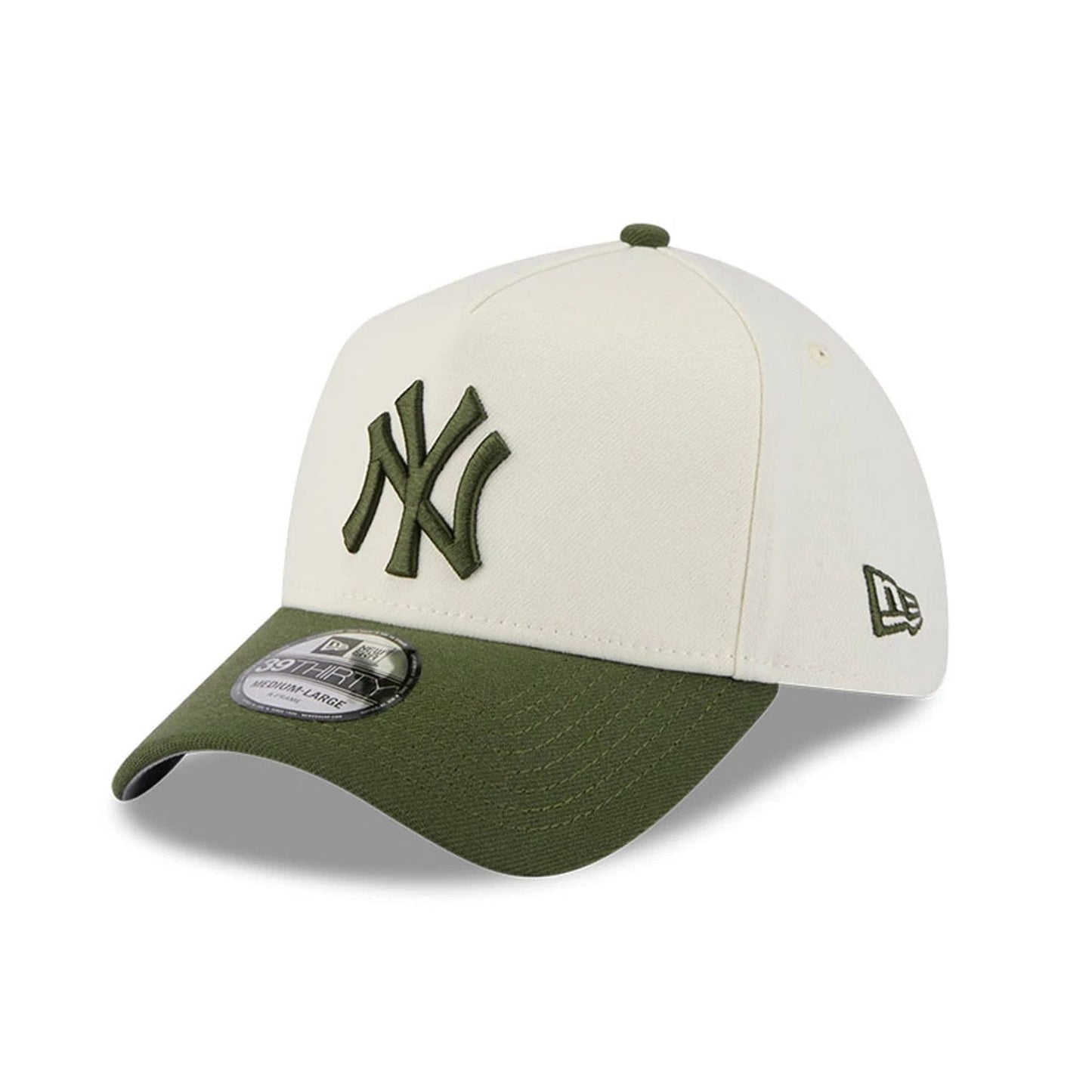 Pictured is this MLB Chrome New York Yankees 39THIRTY A-Frame Stretch Fit cap in Dark Green. 1