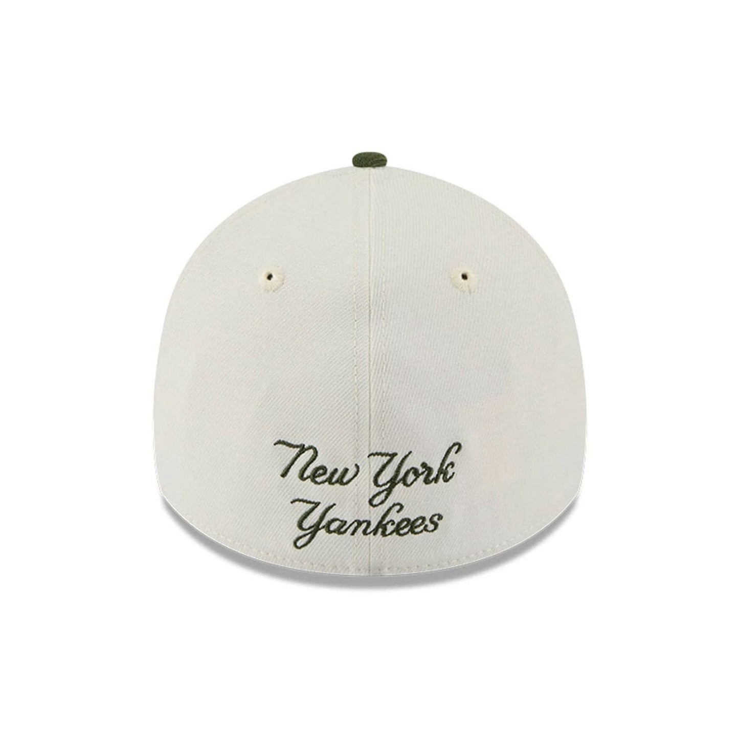 Pictured is this MLB Chrome New York Yankees 39THIRTY A-Frame Stretch Fit cap in Dark Green. 3