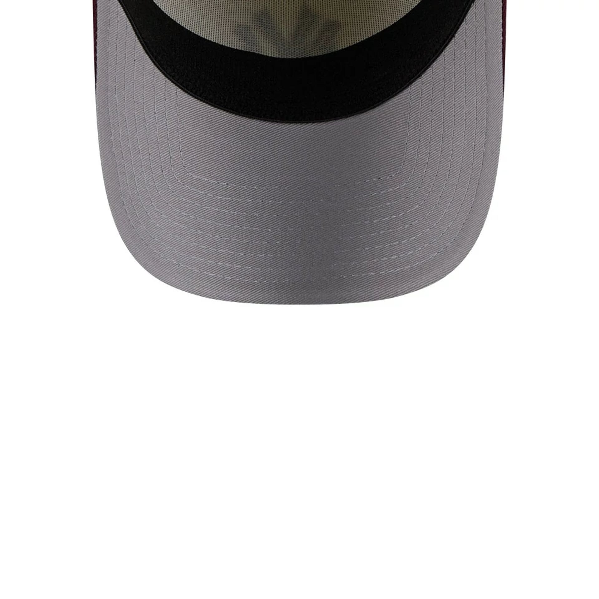 Pictured is this MLB Chrome New York Yankees 39THIRTY A-Frame Stretch Fit cap in Dark Red. 2