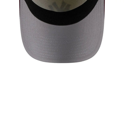 Pictured is this MLB Chrome New York Yankees 39THIRTY A-Frame Stretch Fit cap in Dark Red. 2