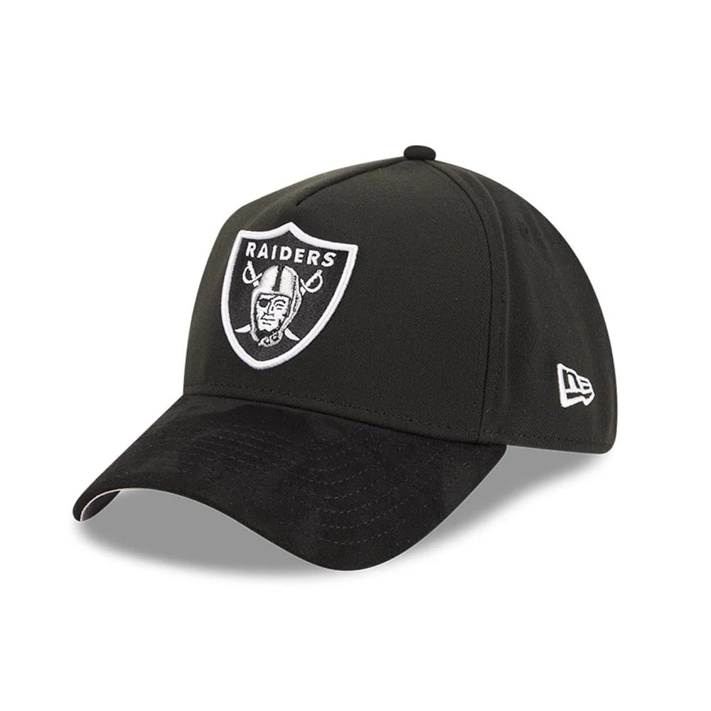 NFL Suede Raiders Black 39THIRTY A-Frame Stretch Fit Cap | NEC EU