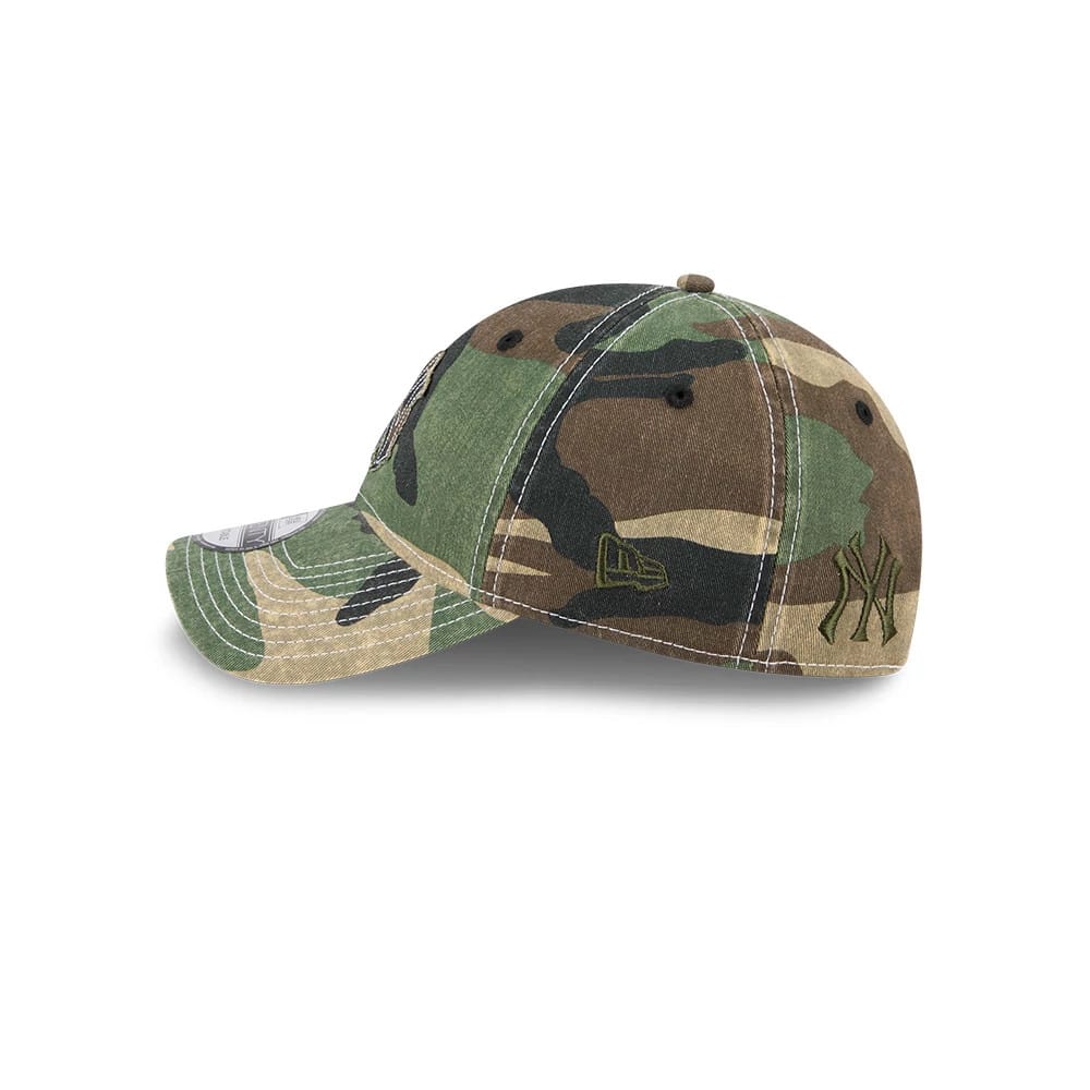 Pictured is this MLB Washed Camo New York Yankees 9TWENTY cap in open green. 6