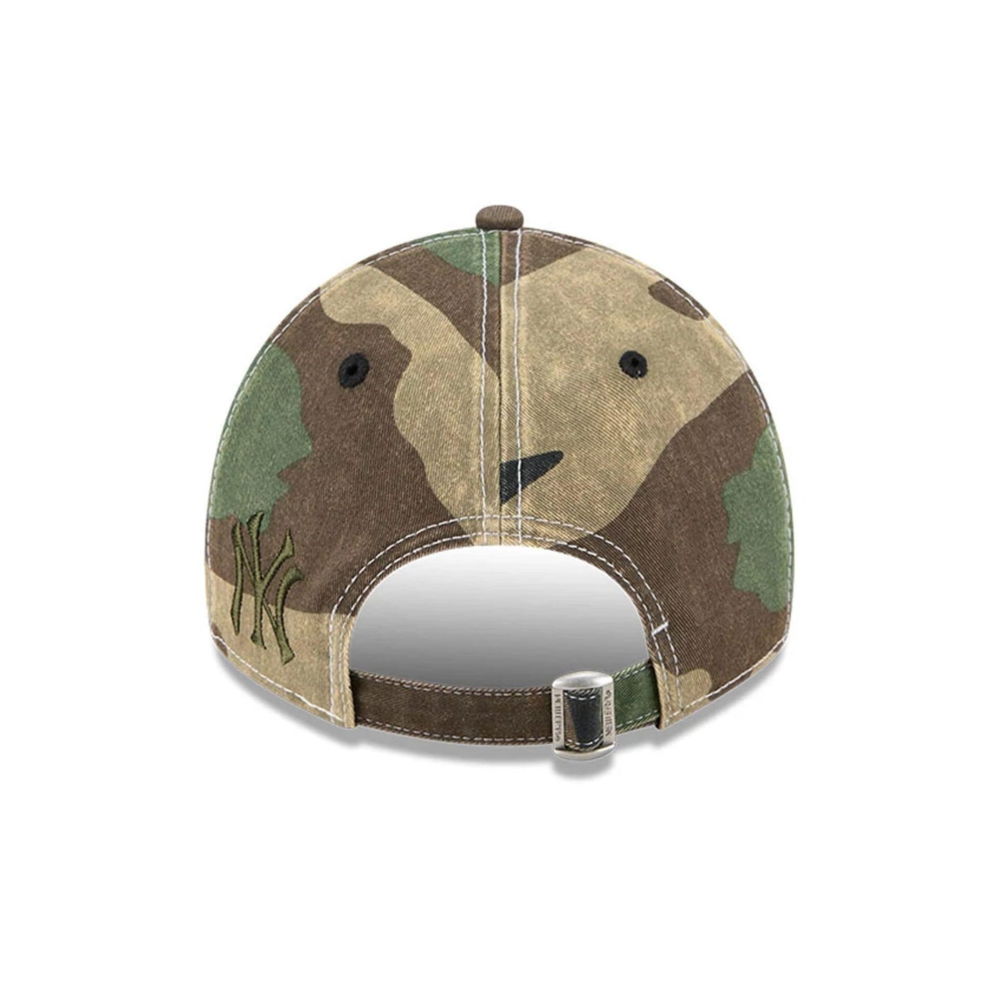 Pictured is this MLB Washed Camo New York Yankees 9TWENTY cap in open green. 4