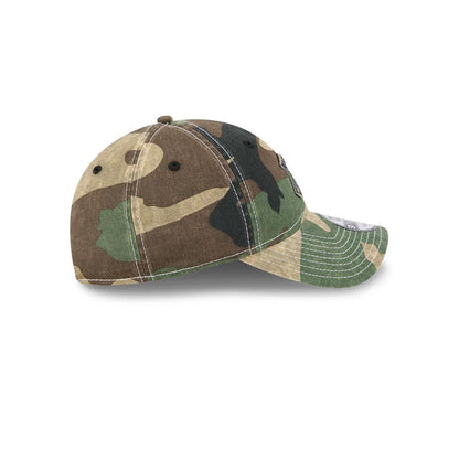 Pictured is this MLB Washed Camo New York Yankees 9TWENTY cap in open green. 7