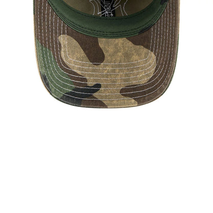 Pictured is this MLB Washed Camo New York Yankees 9TWENTY cap in open green. 5
