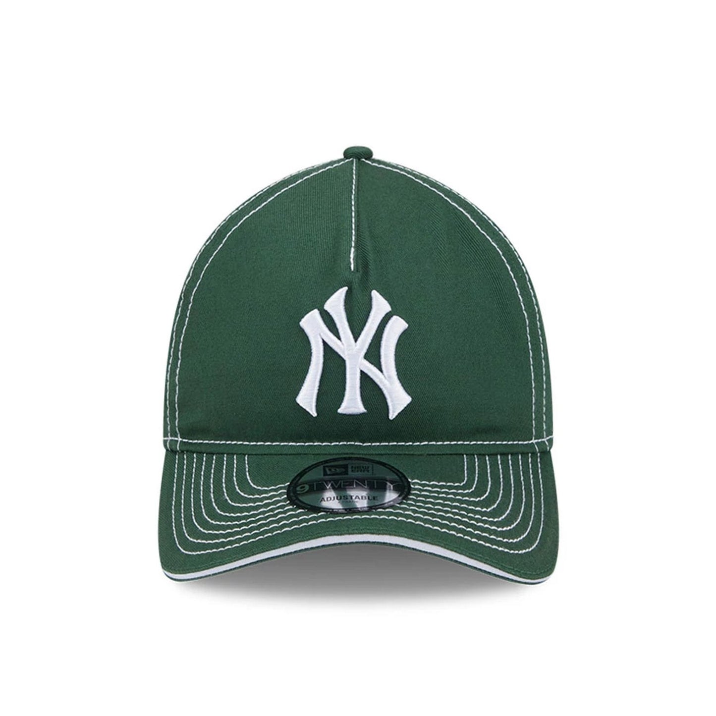 Pictured is this MLB Contrast New York Yankees 9TWENTY A-Frame cap in dark green. 2
