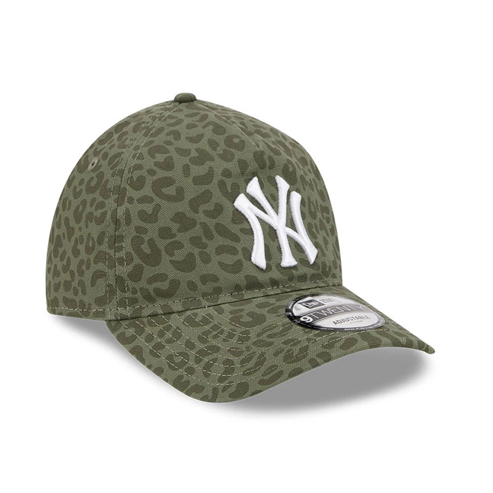 Pictured is this MLB Leopard New York Yankees 9TWENTY A-Frame cap in green. 3