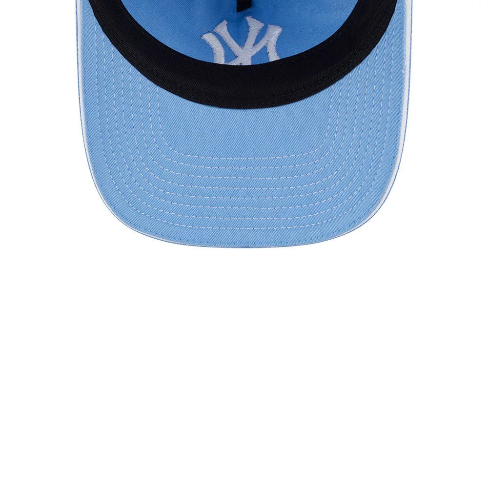 Pictured is this MLB Contrast New York Yankees 9TWENTY A-Frame cap in pastel blue. 7