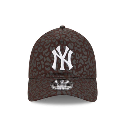 Pictured is this MLB Leopard New York Yankees 9TWENTY A-Frame cap in dark brown. 2