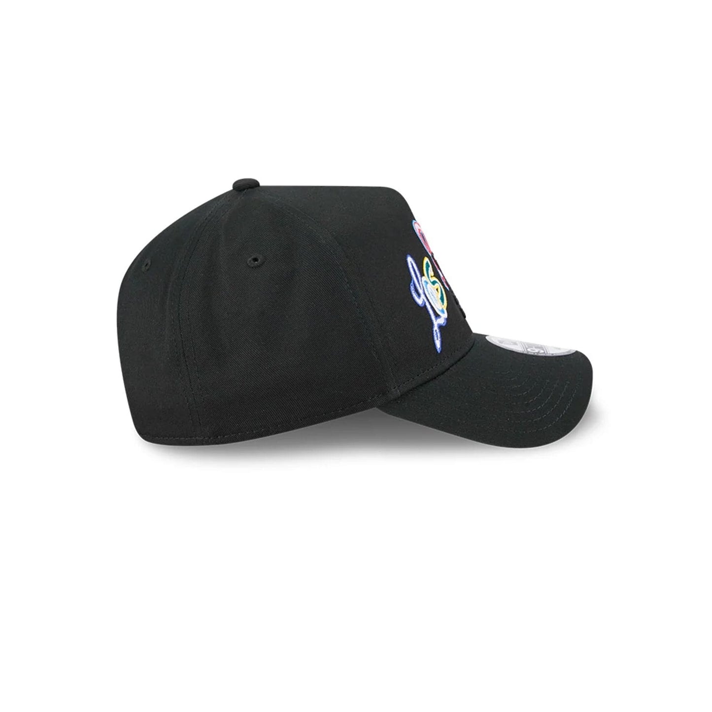Pictured is this MLB Multi Letter LA Dodgers 9FORTY A-Frame cap in black. 6