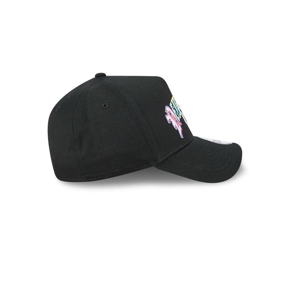 Pictured is this MLB Multi Letter New York Yankees 9FORTY A-Frame cap in black. 6