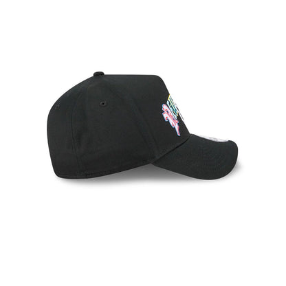 Pictured is this MLB Multi Letter New York Yankees 9FORTY A-Frame cap in black. 6
