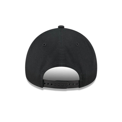 Pictured is this NBA Multi Letter Las Vegas Raiders 9FORTY A-Frame cap in black. 7